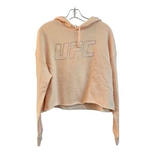 NWT UFC Cropped Boxy Hoodie Long Sleeve, Blush COLOR, SIZE Large